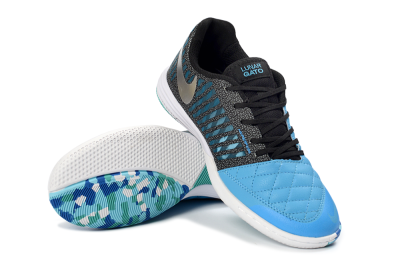 Nike Lunar Gato 2 IC Indoor & Futsal Soccer Shoes - Blue/Aqua Blue/Black Metallic