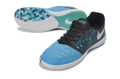 Nike Lunar Gato 2 IC Indoor & Futsal Soccer Shoes - Blue/Aqua Blue/Black Metallic