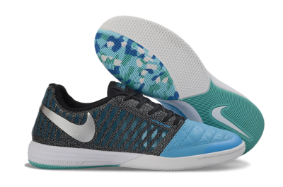 Nike Lunar Gato 2 IC Indoor & Futsal Soccer Shoes - Blue/Aqua Blue/Black Metallic