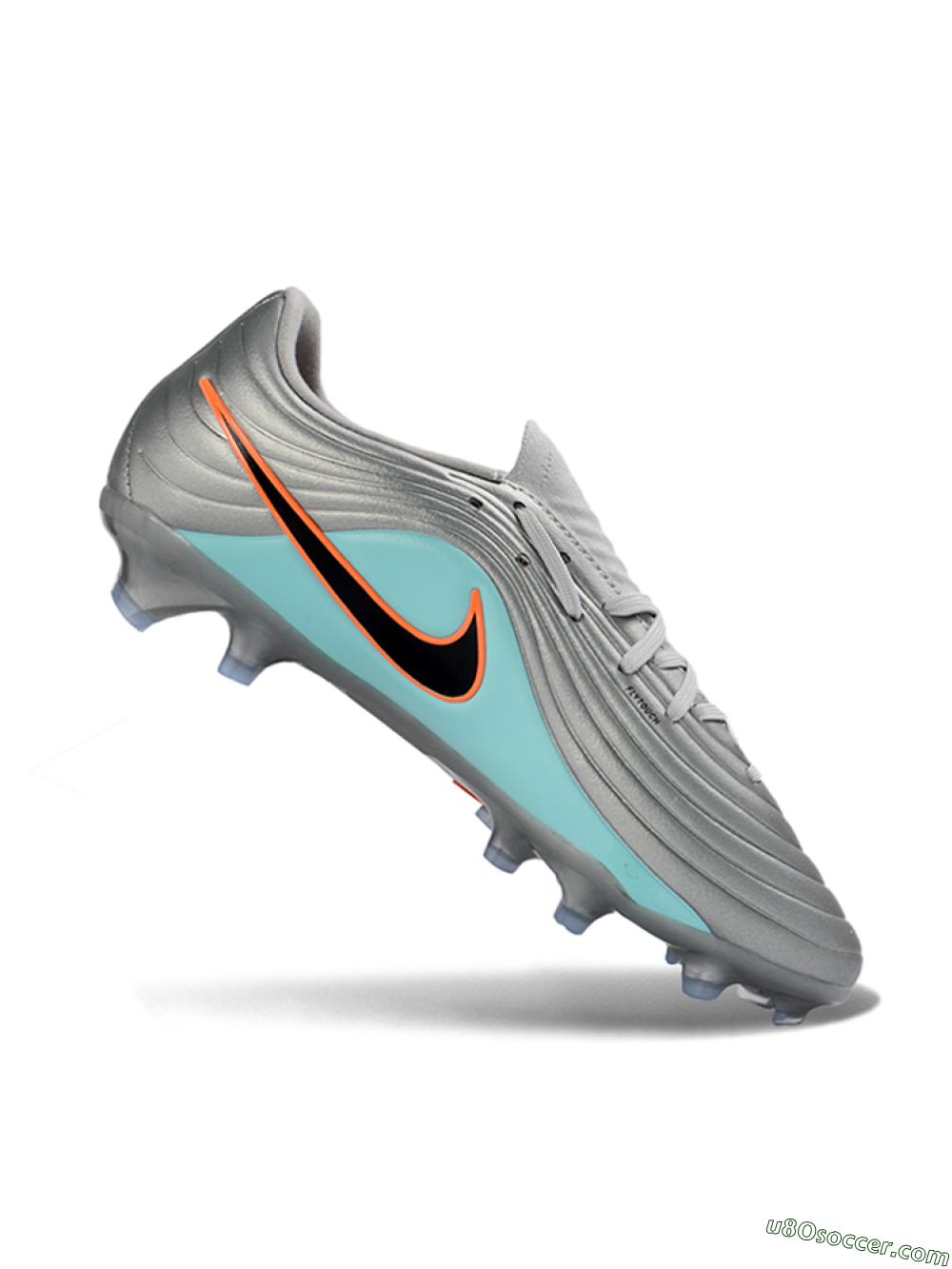 Nike Tiempo Legend 11 Elite FG Firm Ground Soccer Cleats - Gray/Vivid Orange/Mint Blue 4