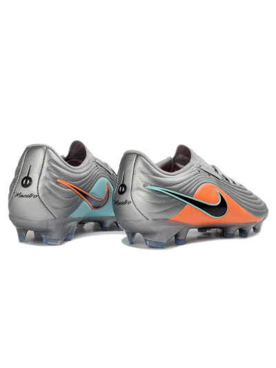Nike Tiempo Legend 11 Elite FG Firm Ground Soccer Cleats - Gray/Vivid Orange/Mint Blue