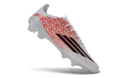 Adidas F50 Elite FG Firm Ground Soccer Cleats - White/Fiery Coral/Black