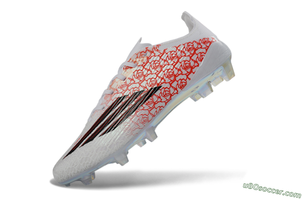 Adidas F50 Elite FG Firm Ground Soccer Cleats - White/Fiery Coral/Black 6