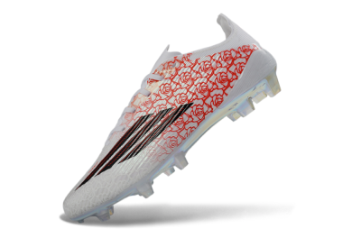 Adidas F50 Elite FG Firm Ground Soccer Cleats - White/Fiery Coral/Black