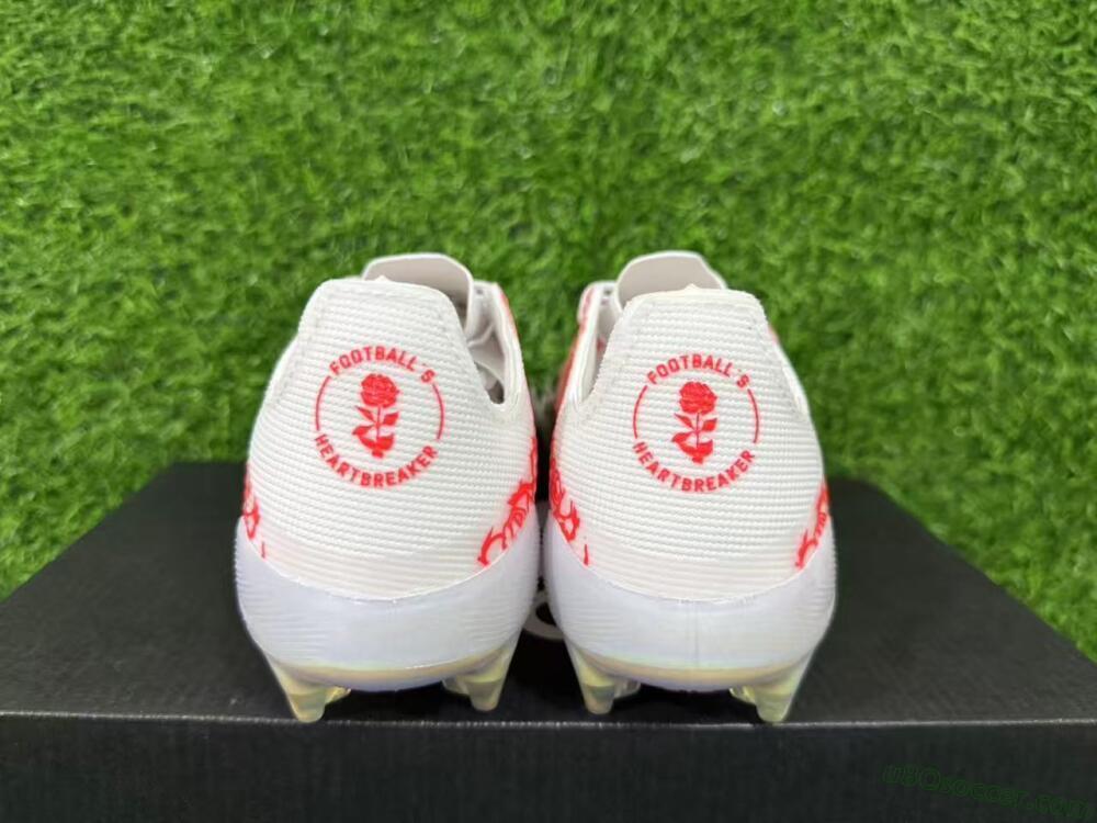 Adidas F50 Elite FG Firm Ground Soccer Cleats - White/Fiery Coral/Black