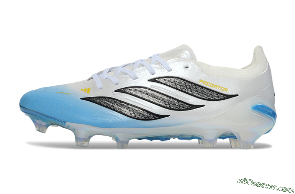 Adidas Predator 26 Elite FG Firm Ground Soccer Cleats - Blue/Sky Blue/Iridescent White 2