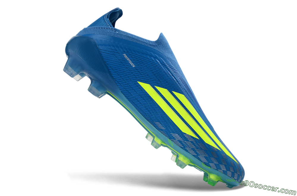 Adidas F50 Elite Laceless FG Firm Ground Soccer Cleats - Blue/Luminous Green/Electric Blue 5