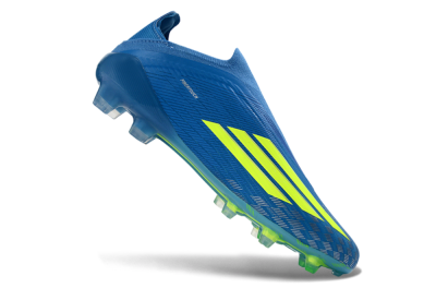 Adidas F50 Elite Laceless FG Firm Ground Soccer Cleats - Blue/Luminous Green/Electric Blue