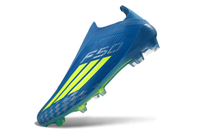 Adidas F50 Elite Laceless FG Firm Ground Soccer Cleats - Blue/Luminous Green/Electric Blue