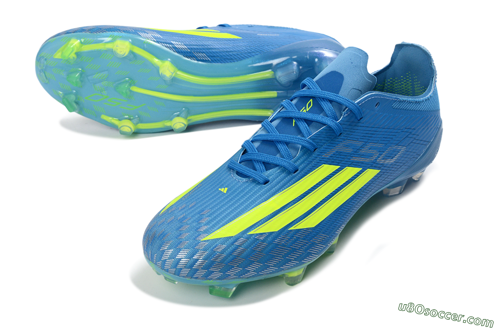 Adidas F50 Elite FG Firm Ground Soccer Cleats - Blue/Lime Green/Neo Blue 3
