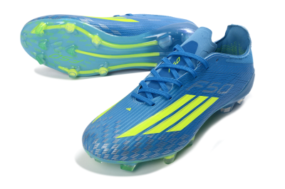 Adidas F50 Elite FG Firm Ground Soccer Cleats - Blue/Lime Green/Neo Blue