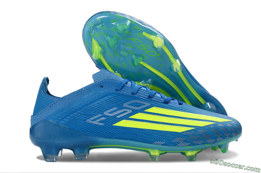 Adidas F50 Elite FG Firm Ground Soccer Cleats - Blue/Lime Green/Neo Blue 1