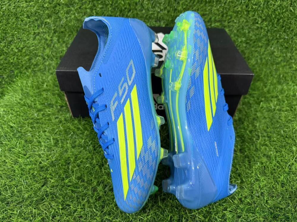 Adidas F50 Elite FG Firm Ground Soccer Cleats - Blue/Lime Green/Neo Blue