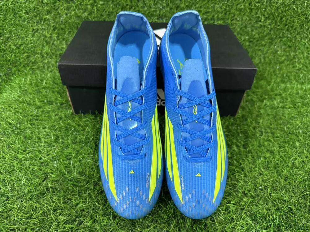 Adidas F50 Elite FG Firm Ground Soccer Cleats - Blue/Lime Green/Neo Blue
