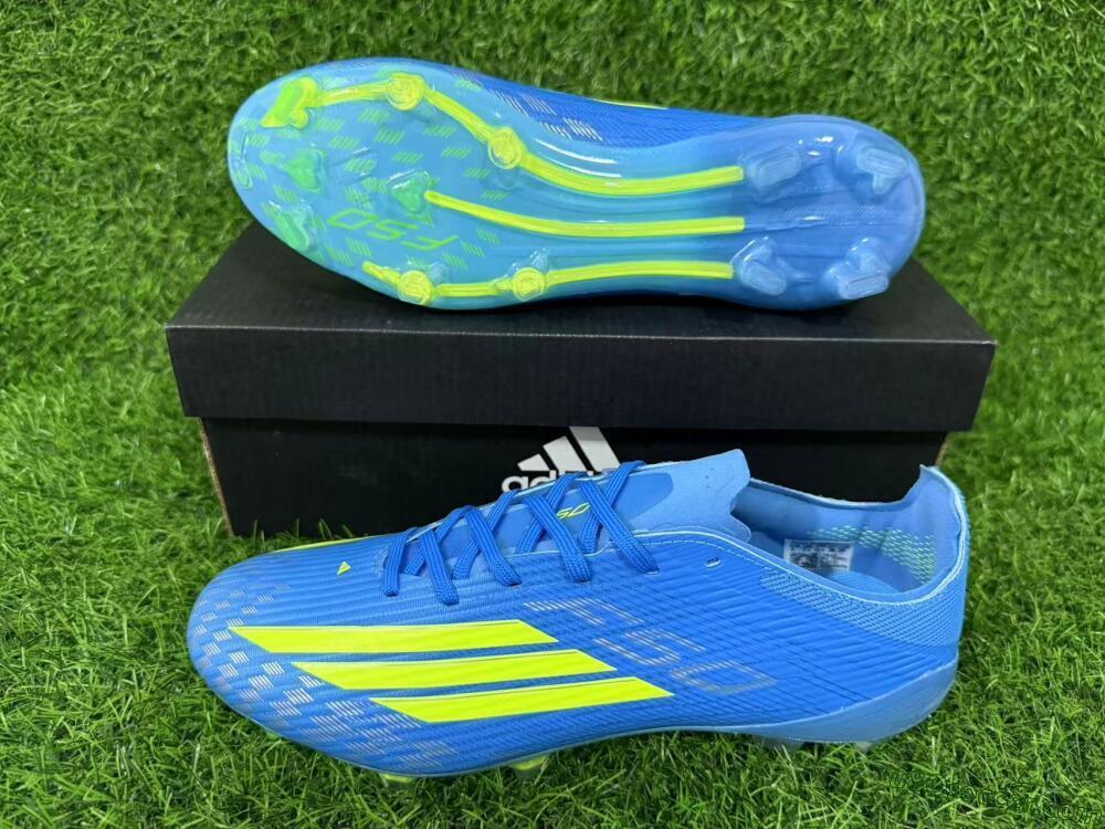 Adidas F50 Elite FG Firm Ground Soccer Cleats - Blue/Lime Green/Neo Blue