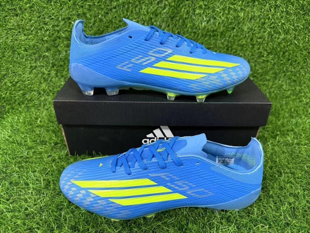 Adidas F50 Elite FG Firm Ground Soccer Cleats - Blue/Lime Green/Neo Blue