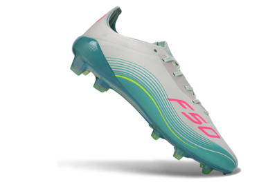 Messi x Adidas F50 Elite FG Firm Ground Soccer Cleats - Aqua/Coral Splash/Mint Breeze
