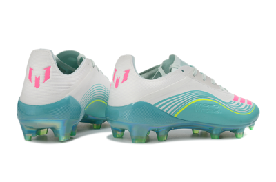 Messi x Adidas F50 Elite FG Firm Ground Soccer Cleats - Aqua/Coral Splash/Mint Breeze