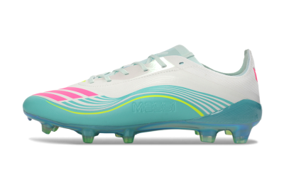 Messi x Adidas F50 Elite FG Firm Ground Soccer Cleats - Aqua/Coral Splash/Mint Breeze