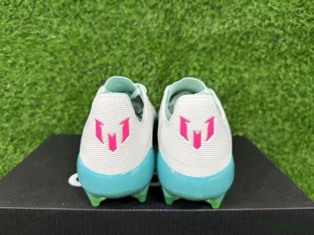 Messi x Adidas F50 Elite FG Firm Ground Soccer Cleats - Aqua/Coral Splash/Mint Breeze