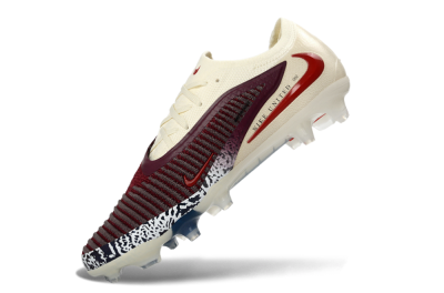 Nike Phantom 6 Elite Low FG Firm Ground Soccer Cleats - Red/Crimson Glow/Chalk White