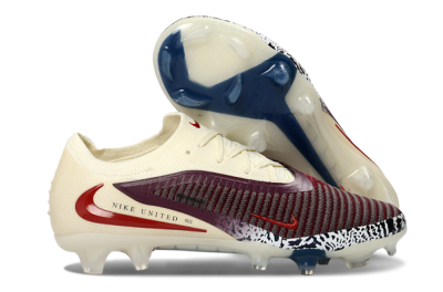 Nike Phantom 6 Elite Low FG Firm Ground Soccer Cleats - Red/Crimson Glow/Chalk White