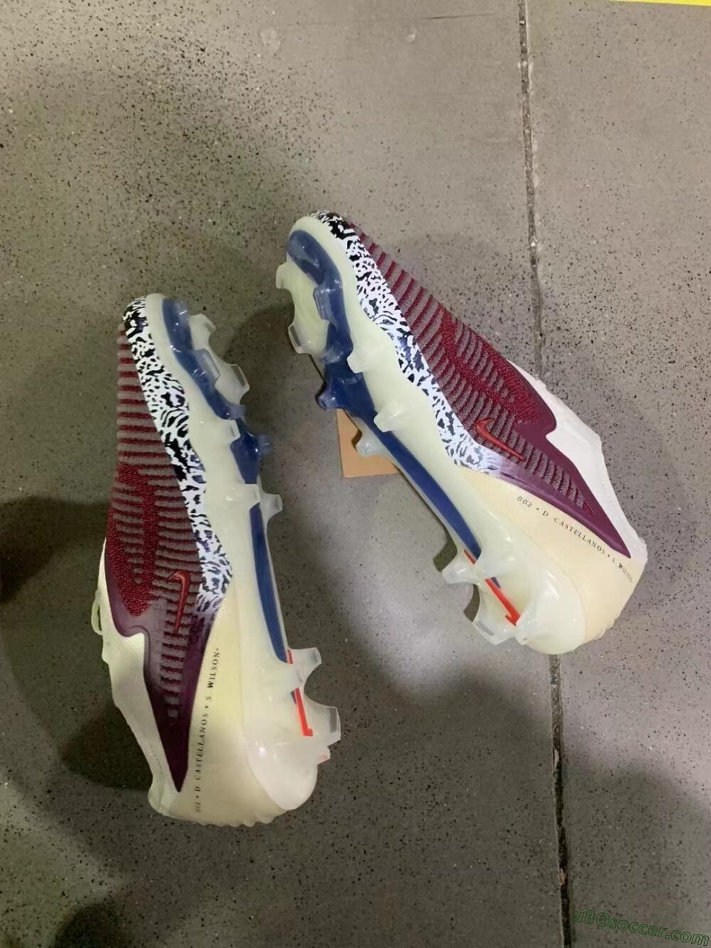 Nike Phantom 6 Elite Low FG Firm Ground Soccer Cleats - Red/Crimson Glow/Chalk White