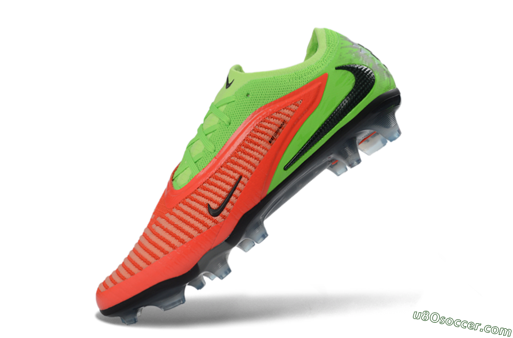 Nike Phantom 6 Elite Low FG Firm Ground Soccer Cleats - Orange/Vibrant Green/Jet Black 5