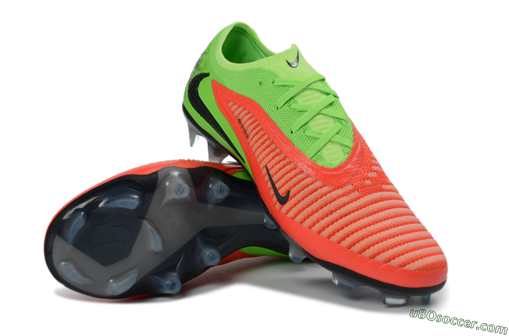 Nike Phantom 6 Elite Low FG Firm Ground Soccer Cleats - Orange/Vibrant Green/Jet Black 3