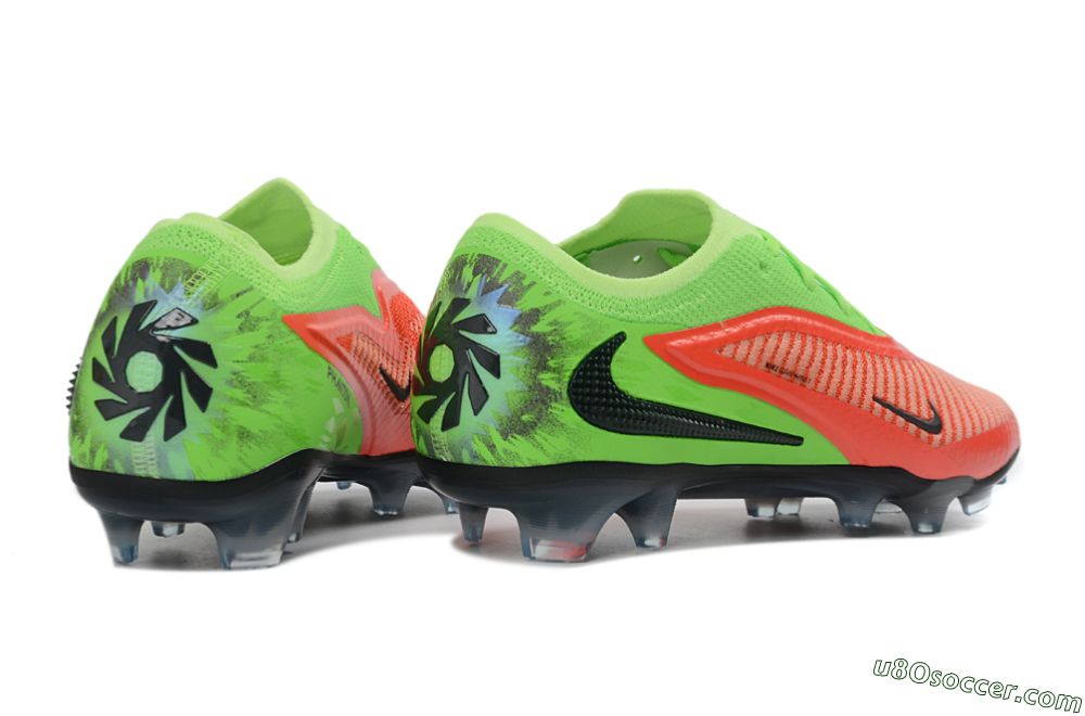 Nike Phantom 6 Elite Low FG Firm Ground Soccer Cleats - Orange/Vibrant Green/Jet Black 6