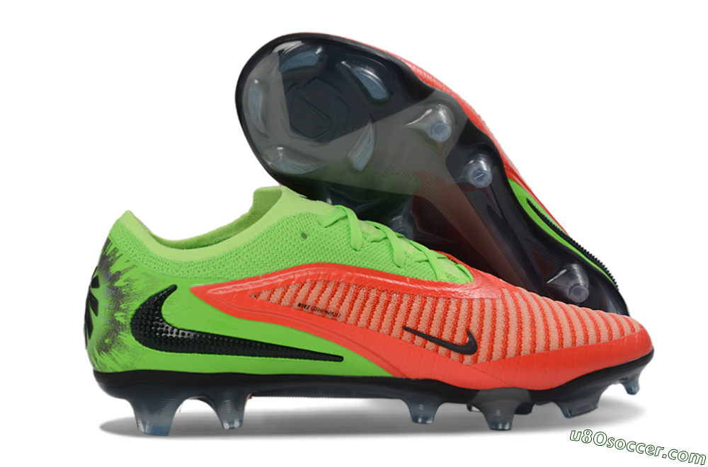 Nike Phantom 6 Elite Low FG Firm Ground Soccer Cleats - Orange/Vibrant Green/Jet Black 1