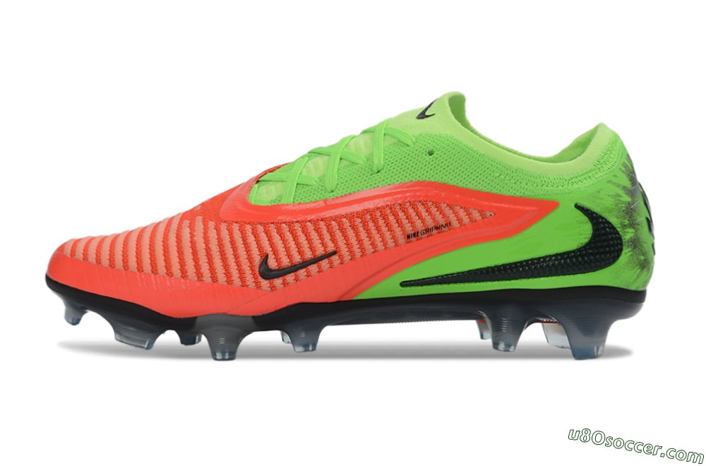 Nike Phantom 6 Elite Low FG Firm Ground Soccer Cleats - Orange/Vibrant Green/Jet Black 2