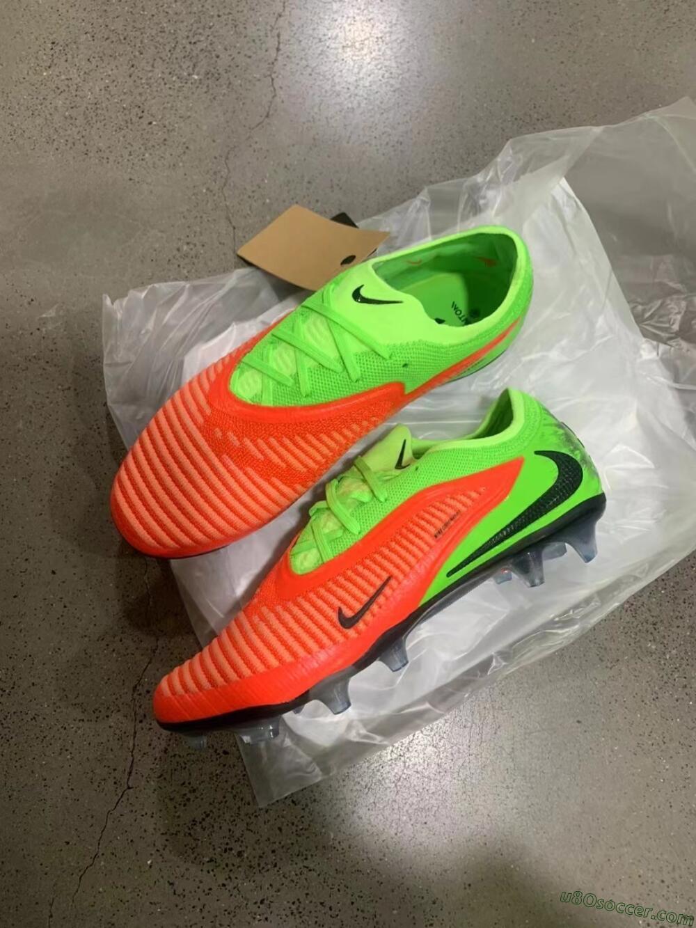 Nike Phantom 6 Elite Low FG Firm Ground Soccer Cleats - Orange/Vibrant Green/Jet Black