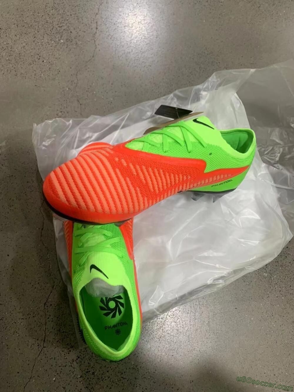 Nike Phantom 6 Elite Low FG Firm Ground Soccer Cleats - Orange/Vibrant Green/Jet Black