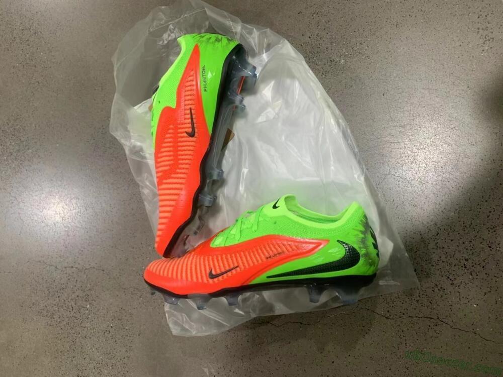 Nike Phantom 6 Elite Low FG Firm Ground Soccer Cleats - Orange/Vibrant Green/Jet Black