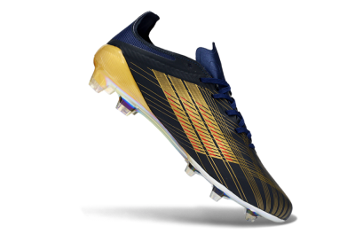 Adidas F50 Elite FG Firm Ground Soccer Cleats - Navy/Metallic Gold/Rainbow Reflective