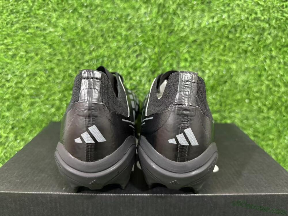Adidas Predator 26 Elite FG Firm Ground Soccer Cleats - Black/Charcoal Gray/Frosted Silver