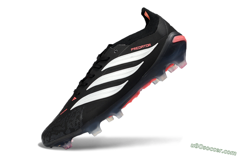 Adidas Predator 26 Elite FG Firm Ground Soccer Cleats - Black/Electric Red/White 6