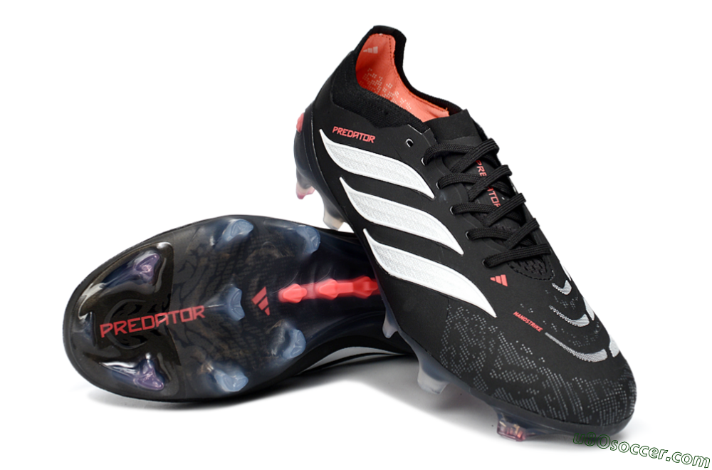 Adidas Predator 26 Elite FG Firm Ground Soccer Cleats - Black/Electric Red/White 4