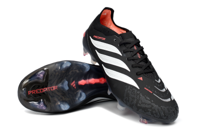 Adidas Predator 26 Elite FG Firm Ground Soccer Cleats - Black/Electric Red/White
