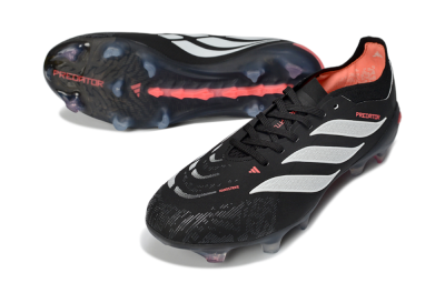 Adidas Predator 26 Elite FG Firm Ground Soccer Cleats - Black/Electric Red/White