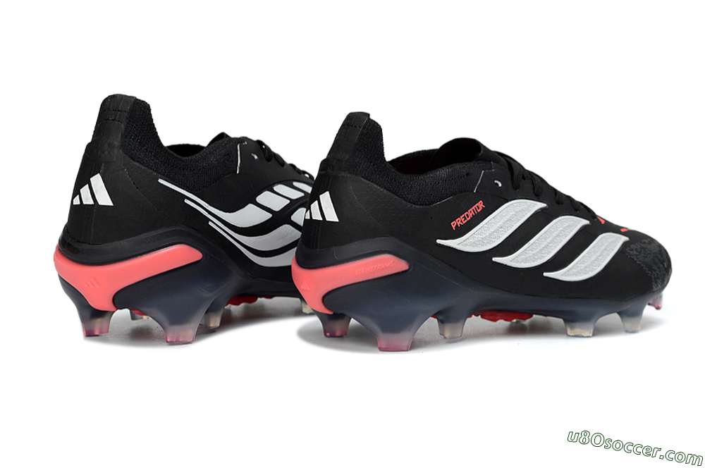Adidas Predator 26 Elite FG Firm Ground Soccer Cleats - Black/Electric Red/White 7