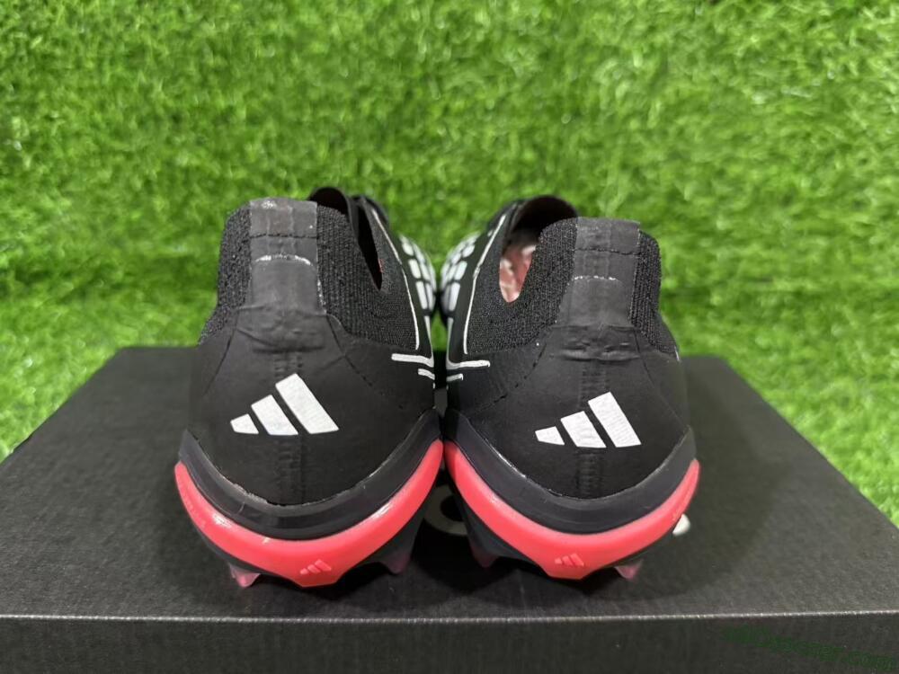 Adidas Predator 26 Elite FG Firm Ground Soccer Cleats - Black/Electric Red/White