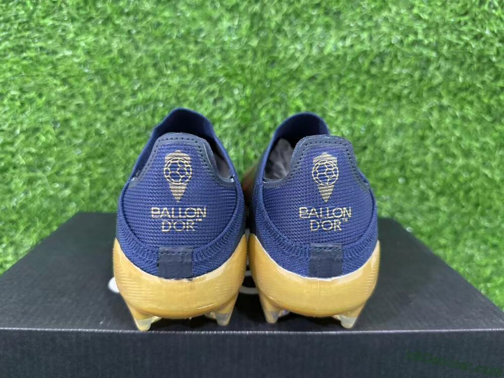 Adidas F50 Elite Laceless FG Firm Ground Soccer Cleats - Navy/Gold/Red