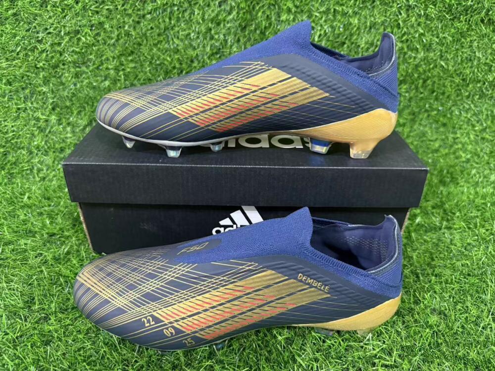Adidas F50 Elite Laceless FG Firm Ground Soccer Cleats - Navy/Gold/Red