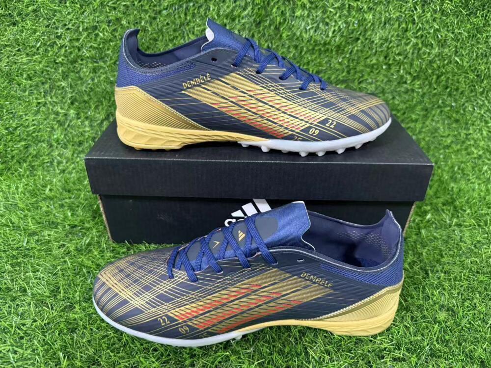 Adidas F50 Pro TF Artificial Turf Soccer Shoes - Navy/Gold/Red