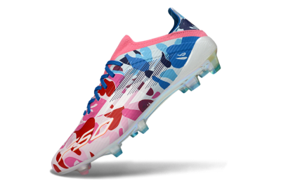 Adidas F50 Elite FG Firm Ground Soccer Cleats - Pink/Sky Blue/Crimson Red