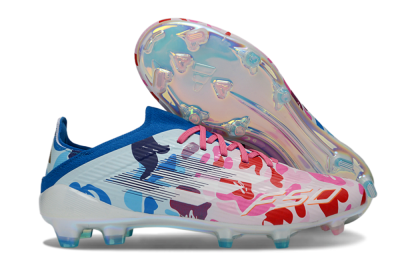 Adidas F50 Elite FG Firm Ground Soccer Cleats - Pink/Sky Blue/Crimson Red