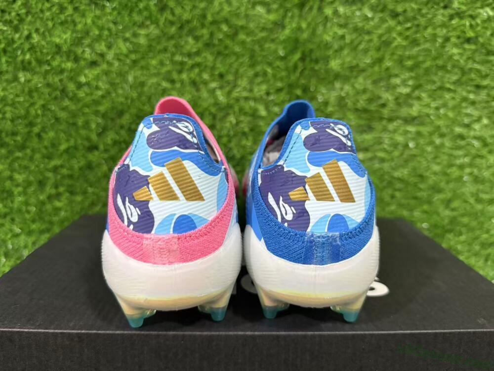 Adidas F50 Elite FG Firm Ground Soccer Cleats - Pink/Sky Blue/Crimson Red