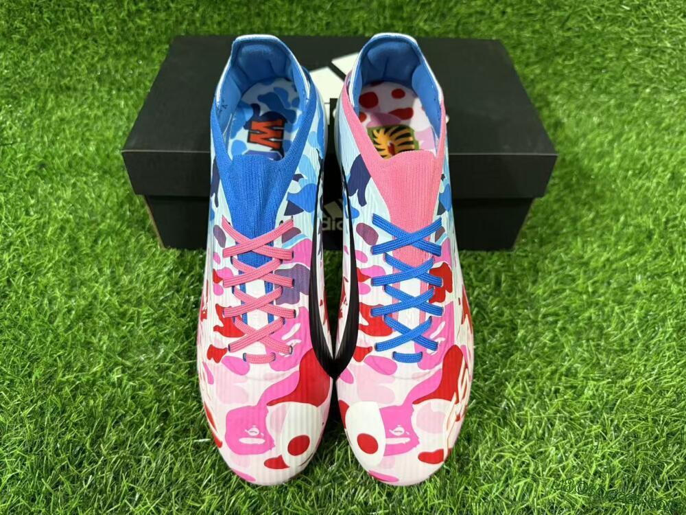 Adidas F50 Elite FG Firm Ground Soccer Cleats - Pink/Sky Blue/Crimson Red